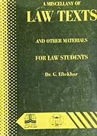 کتاب دست دوم A Miscellany of Law Texts and other material تالیف گودرز جهرمی افتخاری